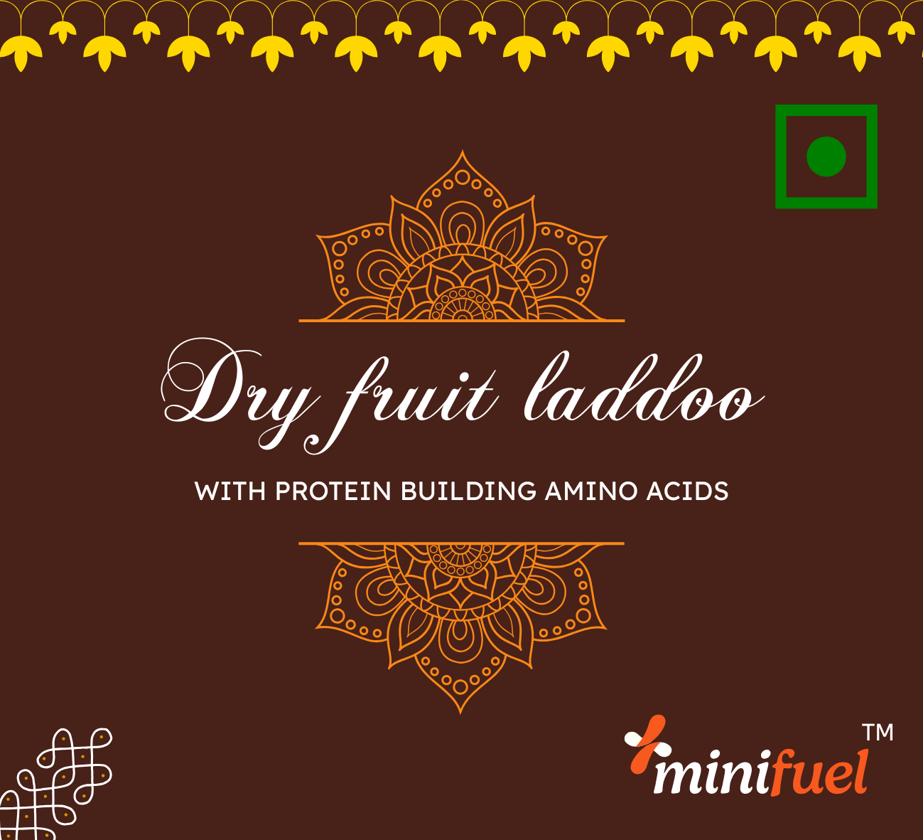 Dry fruit laddus (fortified with amino acids)